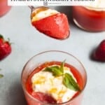 Pin image 2 for strawberry pudding.