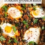 Pin image 1 for Turkish spinach and eggs.
