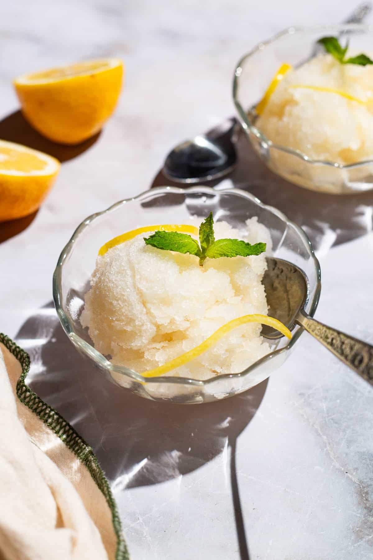 2 Ingredient Lemon Sorbet Sorbetto al Limone