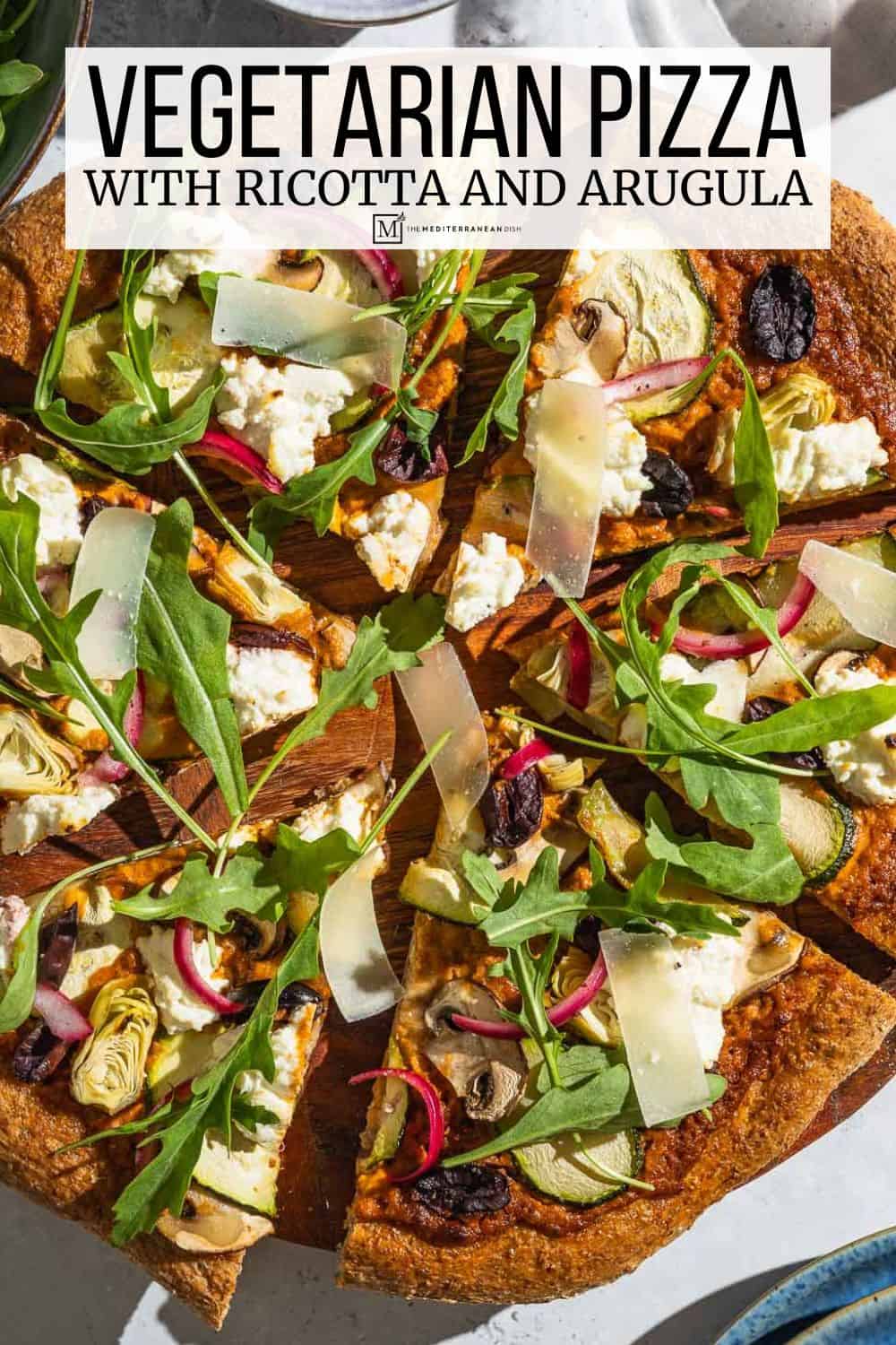 Veggie Pizza (Vegetarian Pizza Recipe) | The Mediterranean Dish