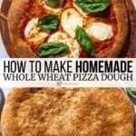 Pin image 3 for whole wheat pizza dough.