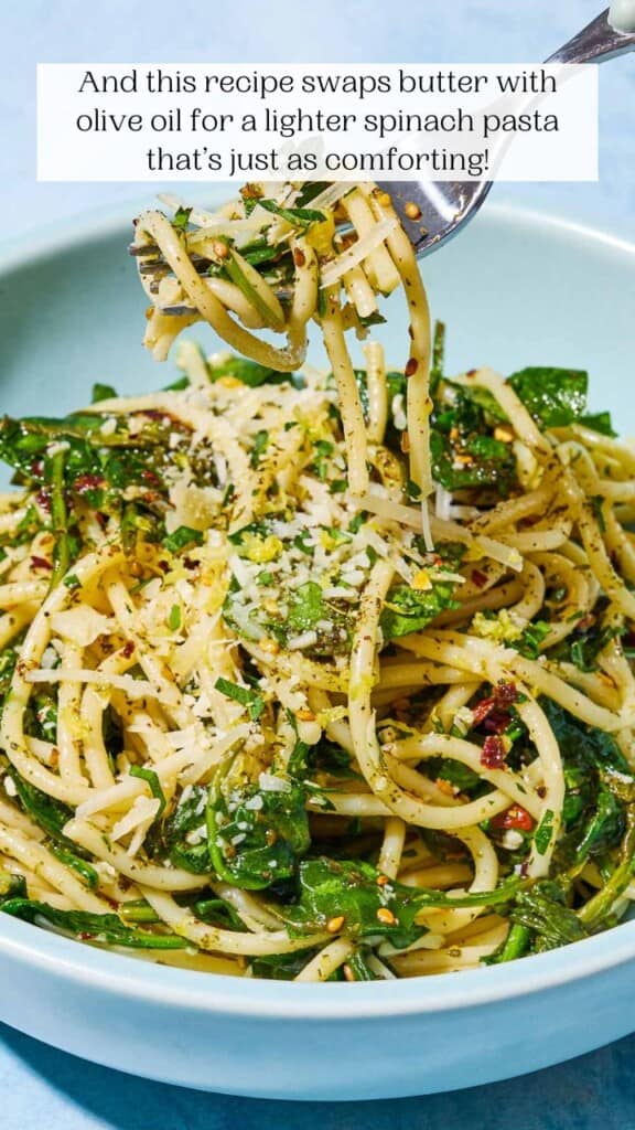 Spinach Pasta with Za’atar, Lemon, and Parsley The Mediterranean Dish
