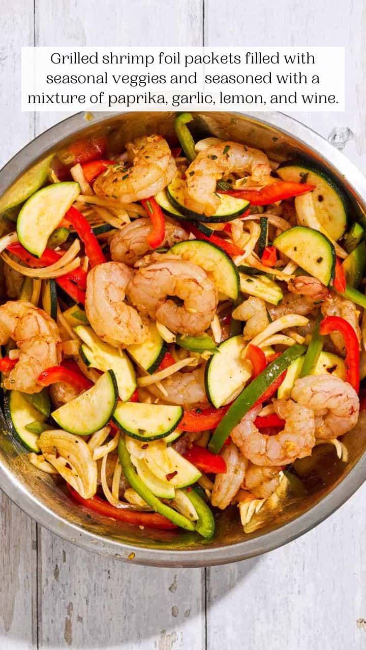 Grilled Shrimp Foil Packets With Vegetables - The Mediterranean Dish