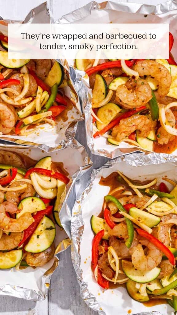 Grilled Shrimp Foil Packets With Vegetables - The Mediterranean Dish