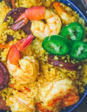 Shrimp couscous web story poster image.
