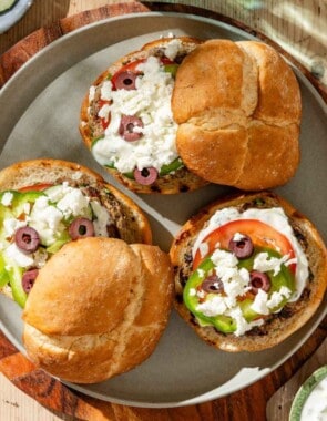 Lamb burger recipe web story poster image.