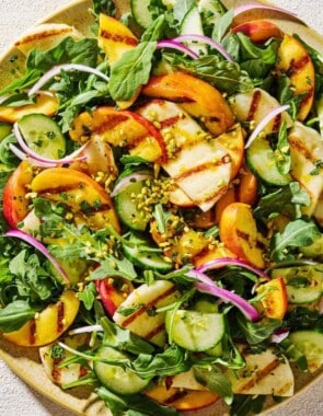 Halloumi Salad web story poster image.