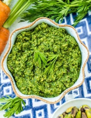 Carrot top pesto web story poster image.