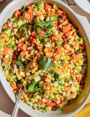 Corn salad web story poster image.