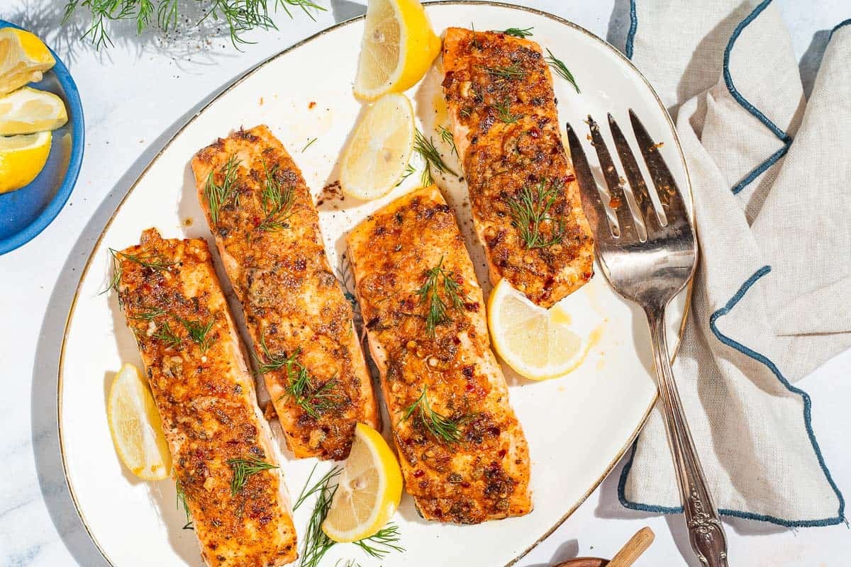 Greek Salmon Recipe | The Mediterranean Dish