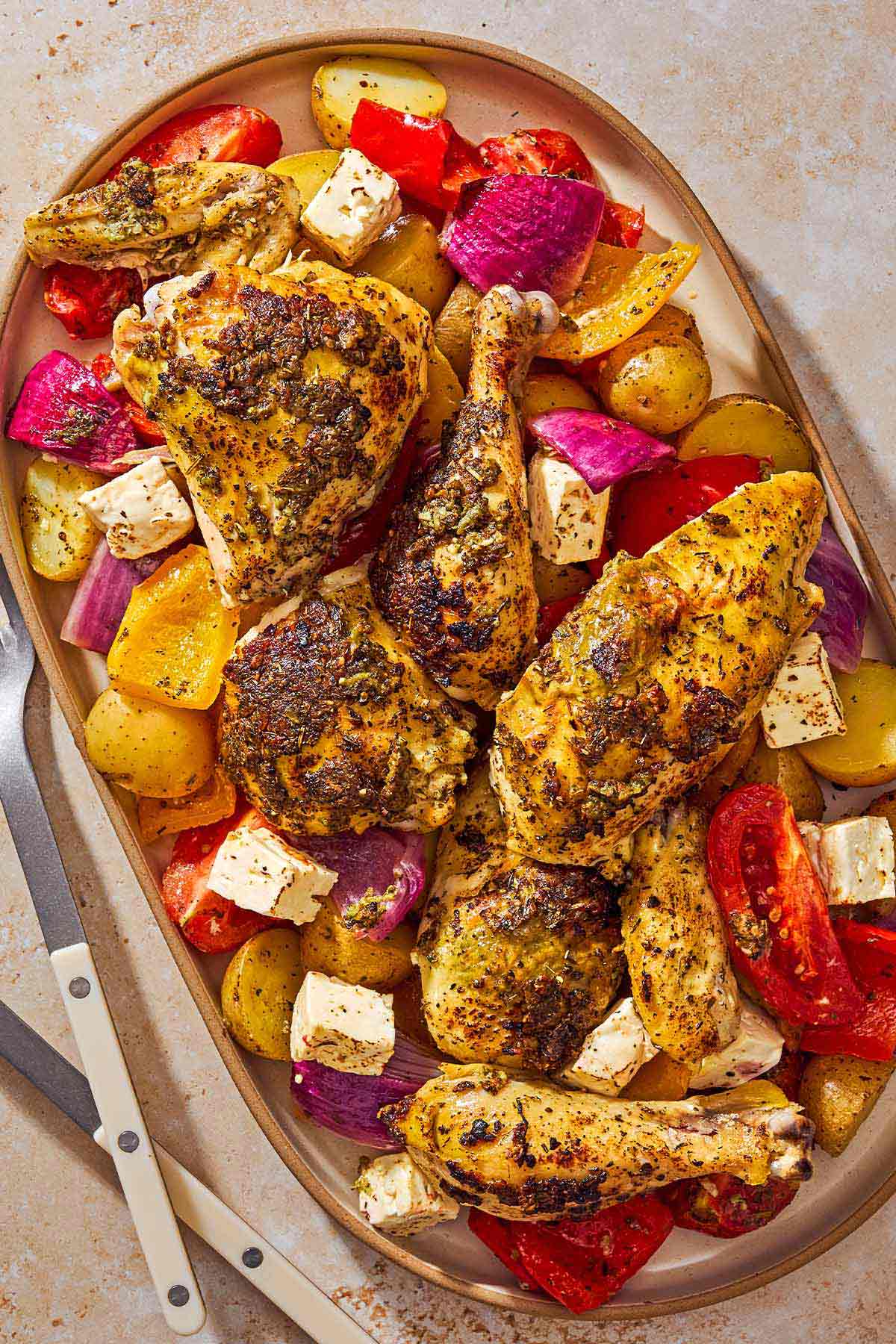 Roasted Chicken and Vegetables in Parchment