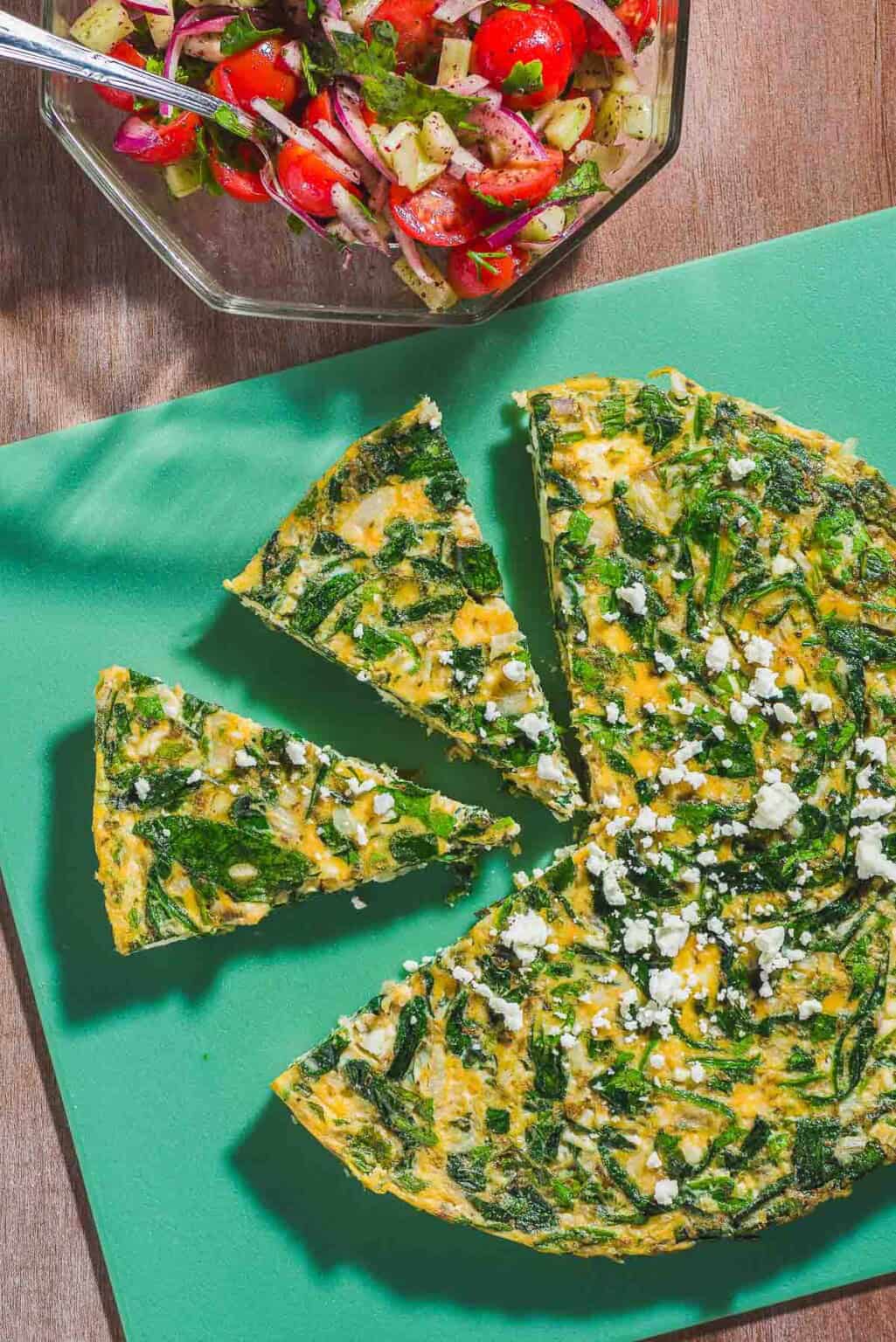 Spinach Frittata Recipe with Feta | The Mediterranean Dish