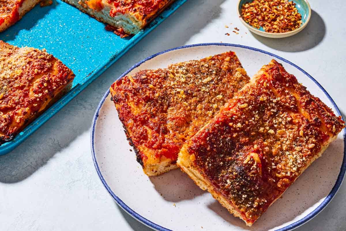 Sfincione Sicilian Pizza The Mediterranean Dish