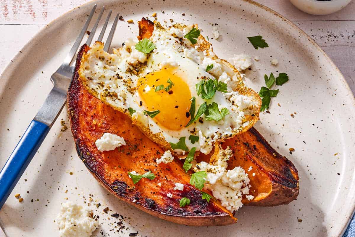 Sweet Potato Breakfast with Fried Eggs-image