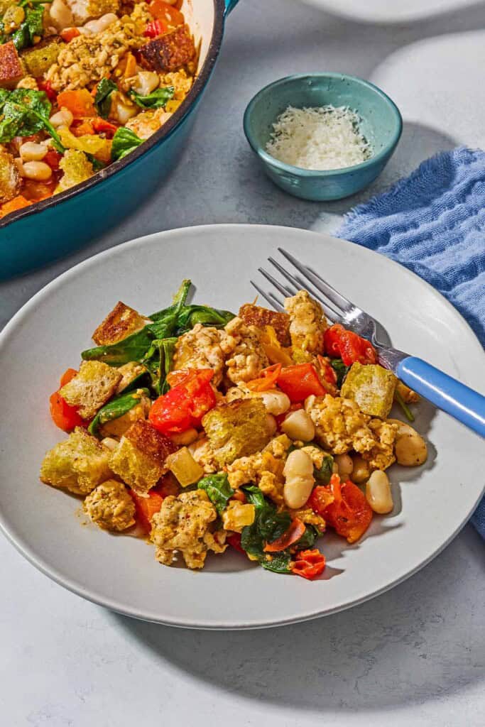 Healthy Ground Turkey Skillet Dinner | The Mediterranean Dish