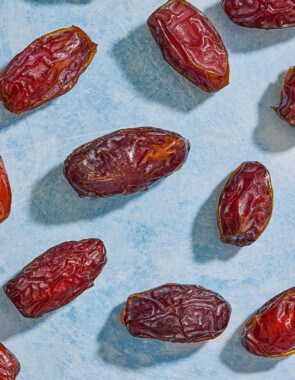 Several dates on a table.