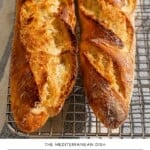 French Baguette Recipe pin image 1.