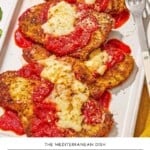 Chicken Parmesan recipe pin image 1.