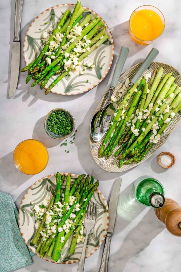 Steamed Asparagus with Eggs | The Mediterranean Dish