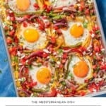 Sheet pan eggs pin image 1.