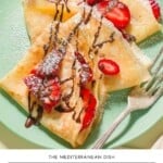 Crepe recipe pin image 1.