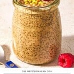 Chia seed pudding pin image 1.