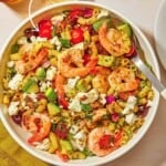 Shrimp pasta salad pin image 2.