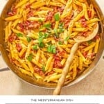 Sun dried tomato pasta pin image 1.