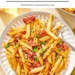 Sun dried tomato pasta pin image 2.