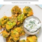 Broccoli fritters pin image 1.