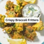 Broccoli fritters pin image 3.