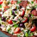 Greek pasta salad pin image 3.