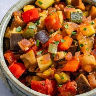 Spanish pisto in a bowl.