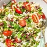 Orzo salad pin image 2.