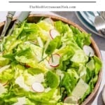 Butter lettuce salad pin image 1.