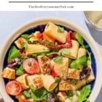Chicken pasta salad pin image 1.