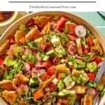 Fattoush Salad pin image 1.