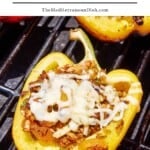 Grilled stuffed peppers pin image 1.