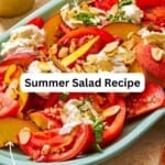 Peach burrata salad pin image 2.