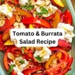 Peach burrata salad pin image 3.