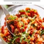 Sun dried tomato salsa pin image 1.