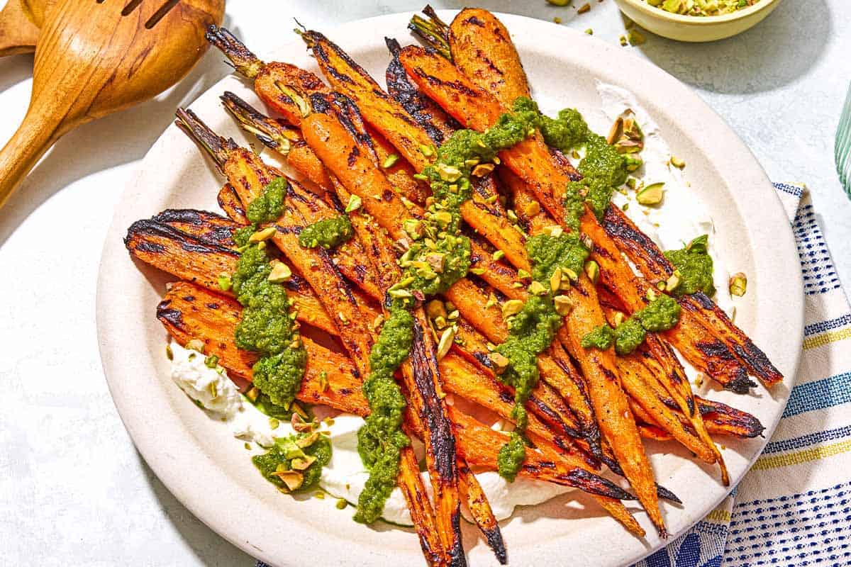 Grilled Carrots with Labneh and Zhoug