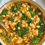 white bean and kale soup pin image 4.