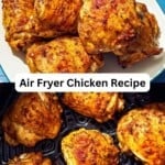 Air fryer chicken thighs pin image 2.
