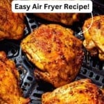 Air fryer chicken thighs pin image 3.
