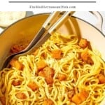 Pin image 1 for butternut squash pasta.