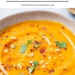 Butternut Squash Apple Soup pin image 1.