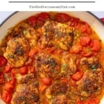 Skillet chicken thighs pin image 1.