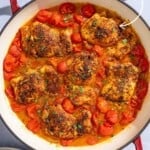 Skillet chicken thighs pin image 2.