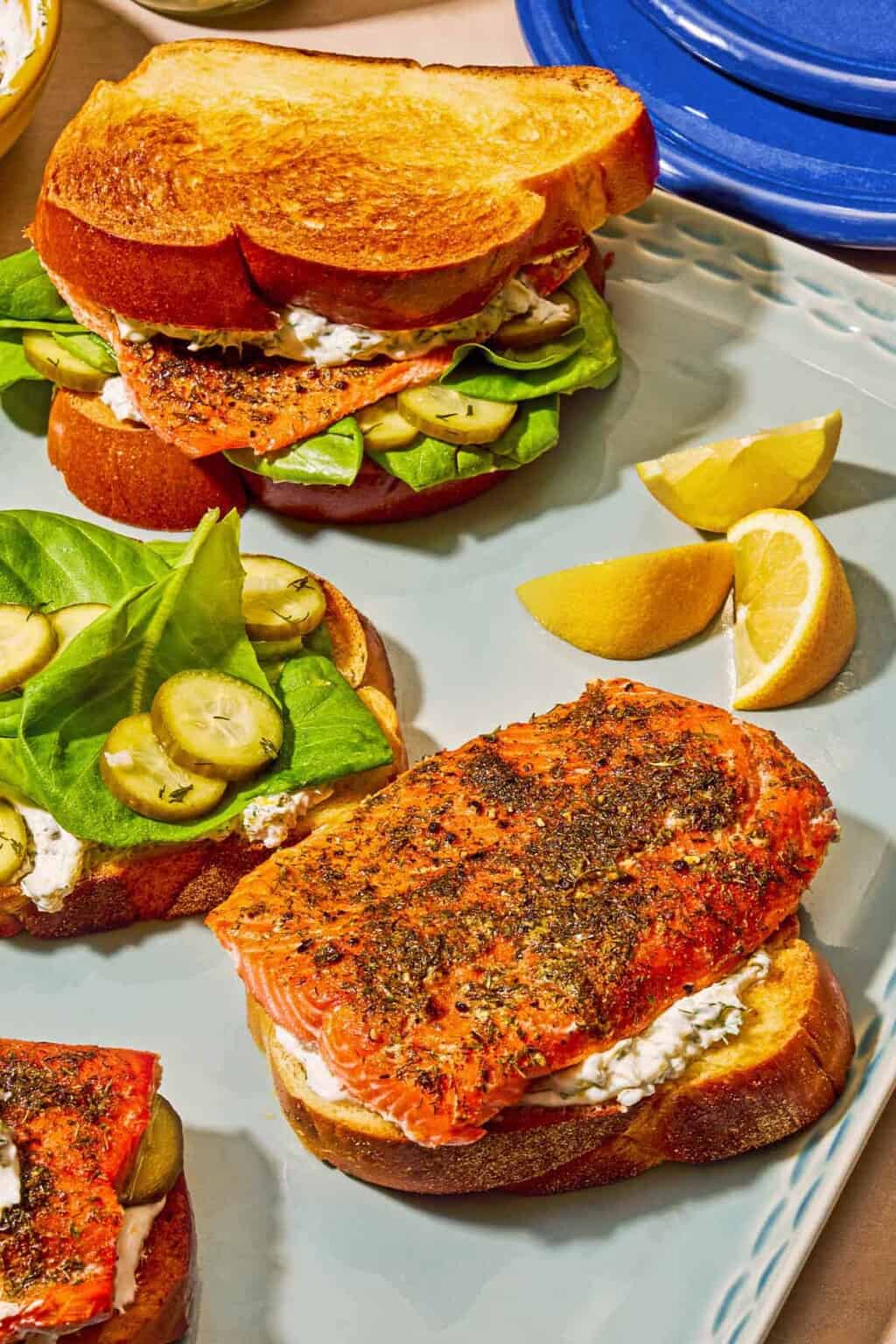 Salmon Sandwich Recipe | The Mediterranean Dish